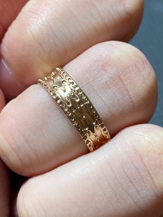Anillo Acero Dorado Talla 18mm