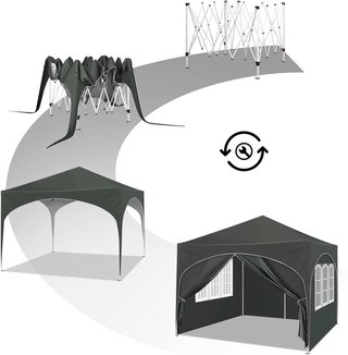 CARPAS PLEGABLES GRISES CON PAREDES 3X3 NUEVAS