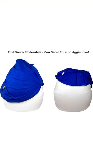 Puff Pera Italpouf Piel Sintética Negro XXL