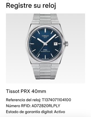 Tissot PRX Powermatic 80 Reloj Azul