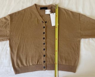 Zara Chaqueta Punto Marrón Talla S