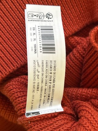 Jersey AD Rojo Cremallera Media Color ladrillo