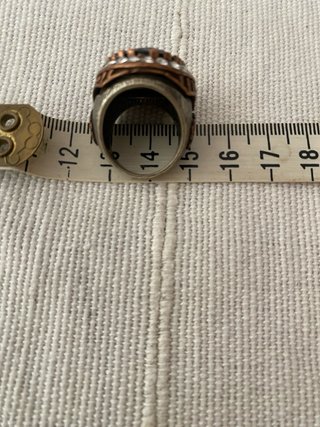 Anillo alta bisutería con piedra negra