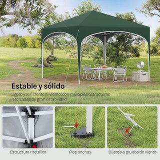 CARPA 3X3 PLEGABLE VERDE NUEVA