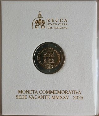 2 euros conmemorativos Vaticano 2025