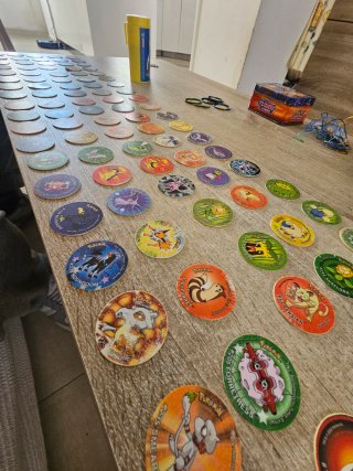 Porta Tazos Pokémon grande.