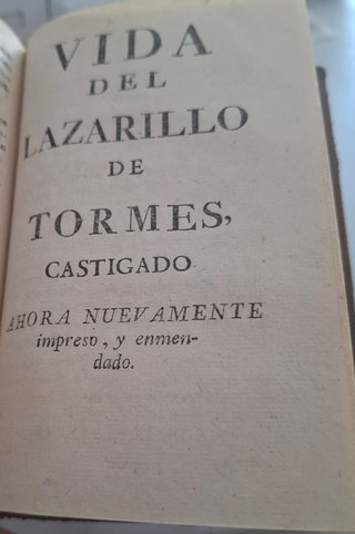 Libro antiguo 1796: Galateo Español y L. Tormes
