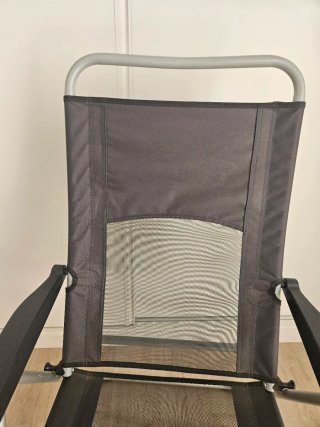 Silla plegable playa tumbona gris