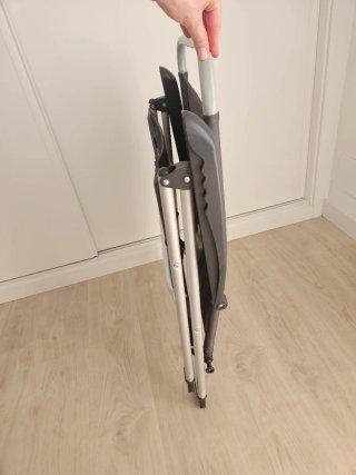 Silla plegable playa tumbona gris
