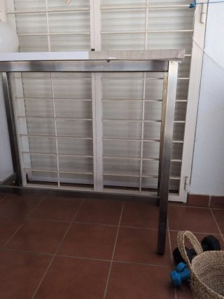 Mesa alta cocina aluminio