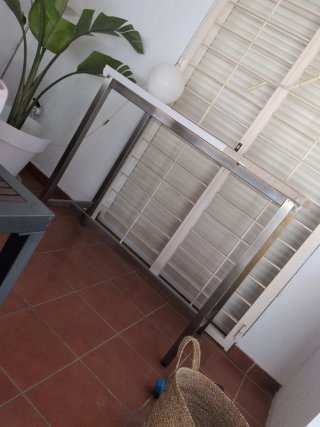 Mesa alta cocina aluminio