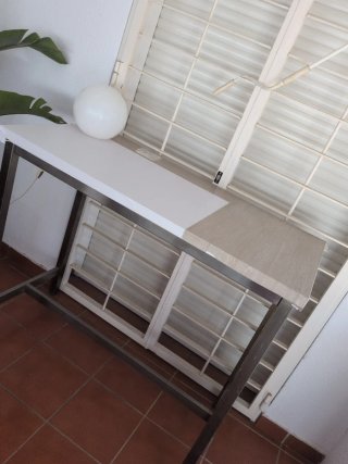 Mesa alta cocina aluminio
