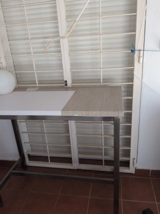 Mesa alta cocina aluminio