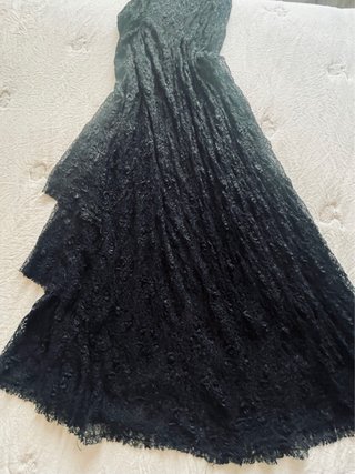 Vestido largo Zara negro encaje