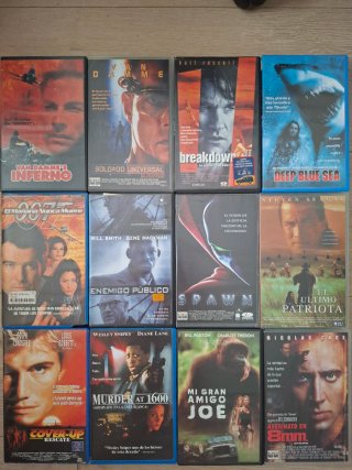 Lote 12 VHS Películas Acción y Aventura