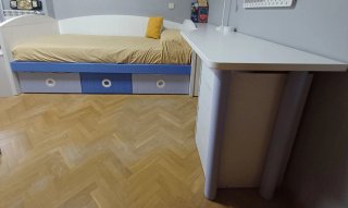 Cama 90cm con Escritorio Integrado