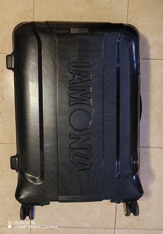 Maleta La Monza Carbon Negra Gris
