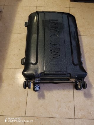 Maleta La Monza Carbon Negra Gris