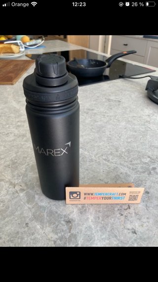Botella termo negra MAREX