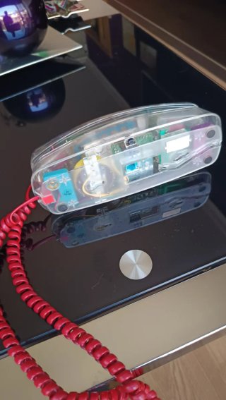 Teléfono antiguo Transparente Estilo Góndola