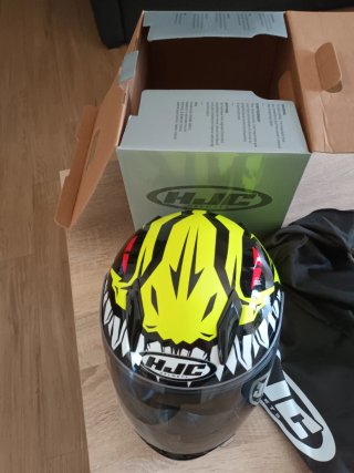 Casco integral HJC junior amarillo