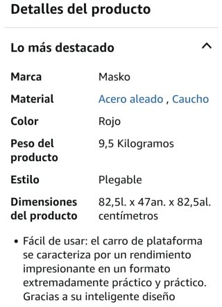 Carro mudanza Masko