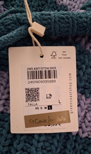 Jersey con capucha a rayas, Green Coast, talla L