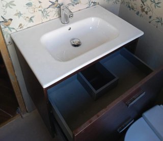 Lavabo con mueble de 2 cajones