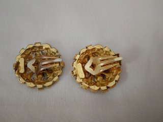 Pendientes bisutería dorados con piedras