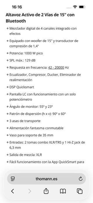 Altavoz Activo Electro-Voice