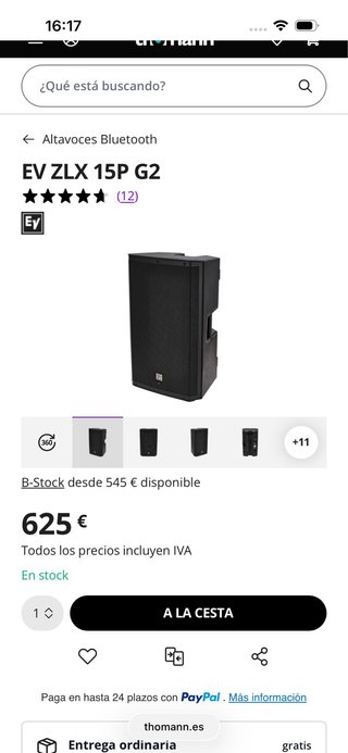 Altavoz Activo Electro-Voice