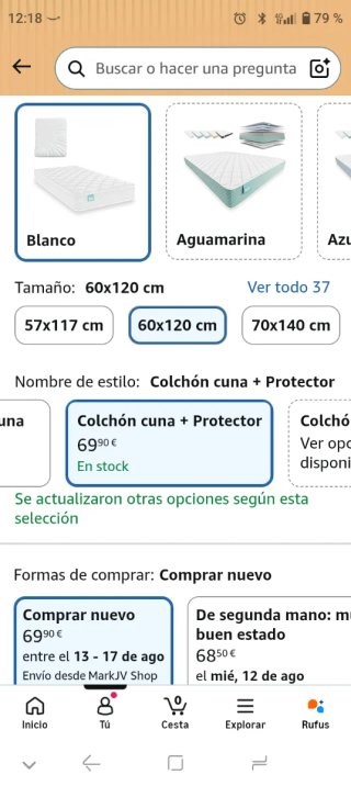 Cuna Baby Class 120x60 + Colchón