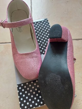 Zapatos niña estilo baile flamenco brillantes