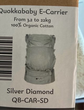 Mochila Porteo Quokkababy E-Carrier Plata