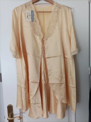 Conjunto lencero encaje y satén
