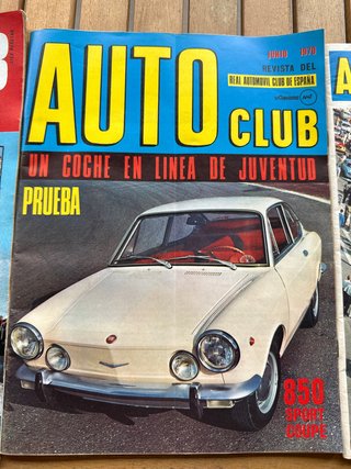 Revista Auto Club Race 1970 Seat 850 Sport Coupe
