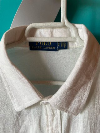 Camisa Ralph Lauren Lino Blanca Talla S
