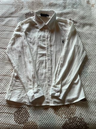 Camisa Ralph Lauren Lino Blanca Talla S