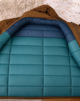 Abrigo Zara Talla S Marrón Capucha