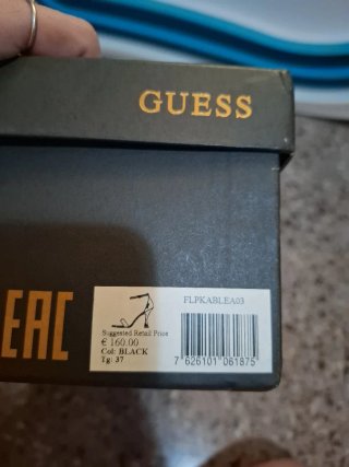 Sandalias Guess Negras Tacón Alto