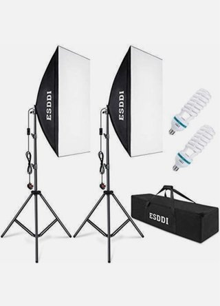 Kit Iluminación Softbox ESDD 2 focos