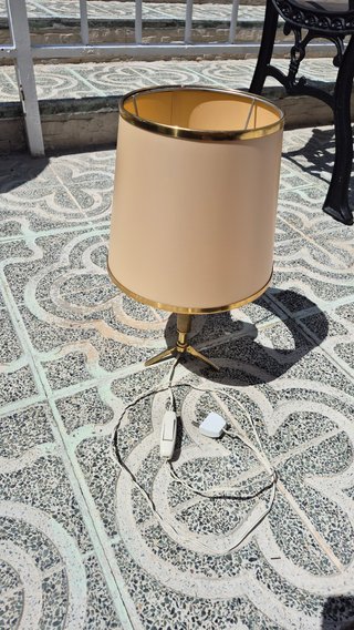 Lámpara de mesilla metal + Tulipa ANTIGUO