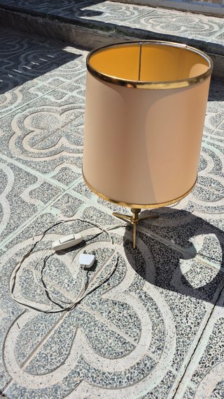 Lámpara de mesilla metal + Tulipa ANTIGUO