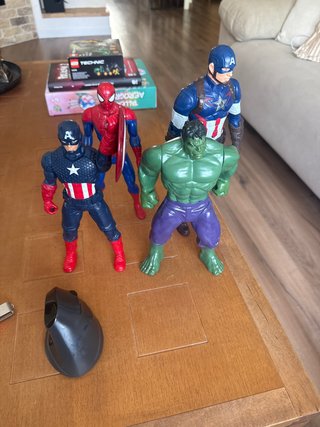 Figuras Vengadores Capitán América Hulk Spiderman