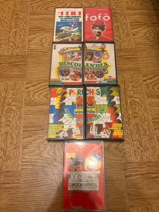 Lote 7 Cintas Cassette Música Infantil