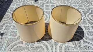 2 Tulipas pantalla lámpara 24cm beige ANTIGUO
