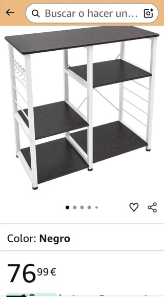 Estantería Cocina wengue y blanca