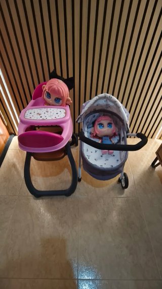 Lote Carrito de bebes y trona gemelar