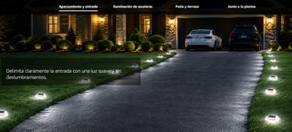 Luces Solares Jardín Pack 6 IP66 Doble Color
