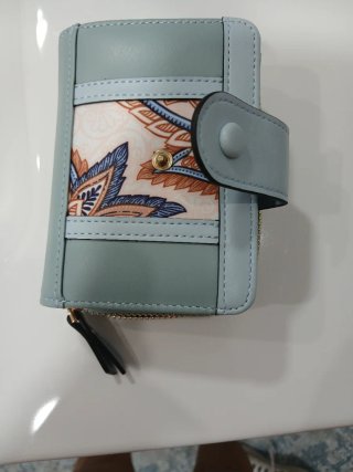 Cartera mujer azul y multicolor